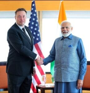 Elon Musk With Pm Modi